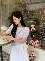 Round Basic Short Sleeve Knit (8color)