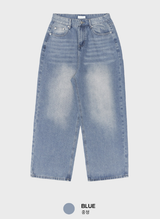 St. Catwashing Semi Balloon Wide Denim Pants