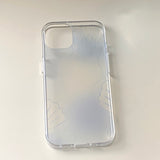 パステルブルークラムフォーンケーススマホグリップセット