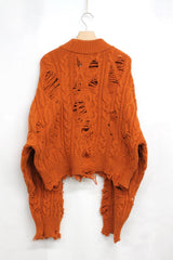 Crashed Short Knit Pullover