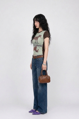 DOTTED HORSE GRAPHIC SLIM TEE