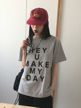 Heyyou lettering short sleeve t-shirt