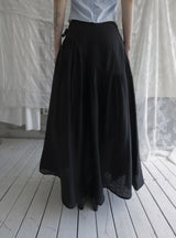 Sella Shirred Flare Long Skirt