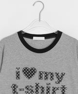 エシニドットパッチリンガー半袖Tシャツ