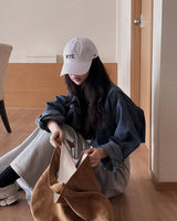 Hazel cropped denim jacket