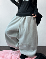 Balloon Wide Puzzling Fuzzy Puzzle Balloon Long Pants 🩷🩵 3COLOR