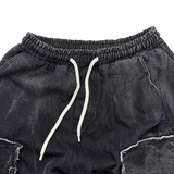 crack raw-edge cargo pants