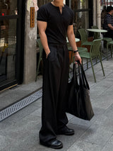 Ron two-tuck wide slacks