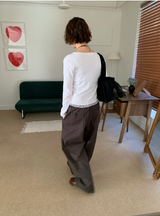 デュニーレースクロップモーダルTシャツ（3c）