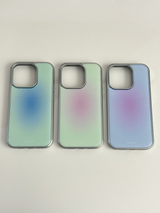 blush epoxy silver case-pink+light green