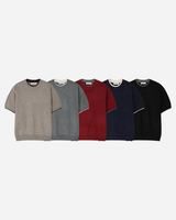 Welt Crop Short Sleeve Knit