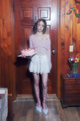 ラビタファーカーディガン pink