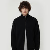 フルニットジップアップ BLACK