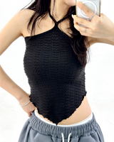 UNIQUE HALTER BUCKLE STRAP SLEEVELESS🤍💚🖤 - 3 COLORS
