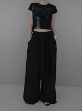 Tie Maxi Wide Sweatpants