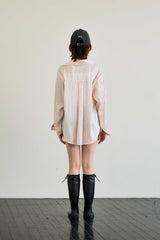 LUMINOUS OVERSIZED SHIRT / ROSE PINK