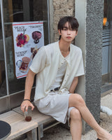 Duns One-Pleat Wide Bermuda Pants