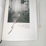 silver drop white flower bookmark