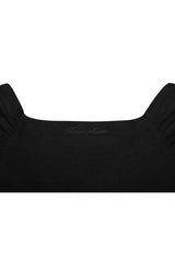 ソフトドレープオフショルダートップ black