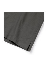 (BASE) LAYERED STRIPE POLO L/S TEE (CHARCOAL)