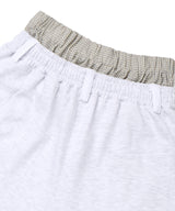 Boxer Layered Bermuda Sweat Pants - White
