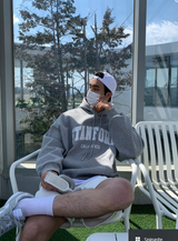  Urban Stanford Double Middle Cloth Embroidery Hoodie