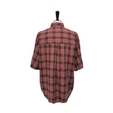DarkPink Short Sleeve Check Shirt