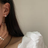 (silver925) Lovely ribbon piercing type2 *silver