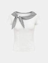 Mave Check Layered Tee