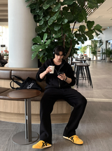 [Set-up]Risquare Two-Way Oversized Fit Hooded Zip-Up Knitwear 