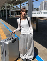 Digo See-through Side Two-Button T-Shirt