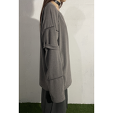 スリップネックオーバーロックトップ : GREY
