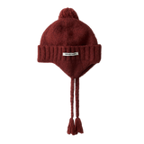 Folded Bell Earflap Beanie (Red)