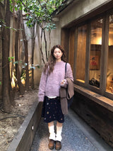 Lavender Round Mohair Angora Knit