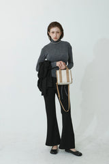 FLARE SPAN FLEECE-LINED PANTS_BLACK