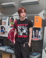 Heaven Graphic Lettering Short Sleeve T-shirt