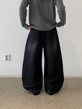  River Taken Pintuck Balloon Denim Pants 3C