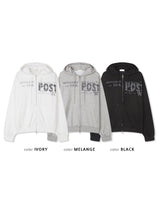 Post Printed Zip Hoodie