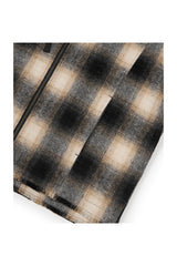 OMBRE HOOD CHECK JACKET (BLACK)