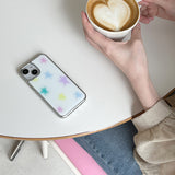 Pastel star epoxy silver bumper case