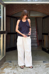 WOOD BEAD BELT - IVORY