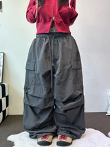 PARACHUTE NYLON WIDE PANTS