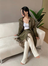 Tassel Leather Wrap Set(outer&skirt)