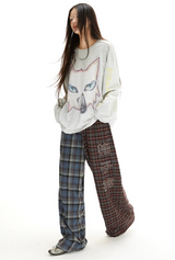 ペットカレッジプリント長袖Tシャツ
