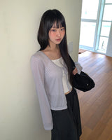 Bamin dot strap see-through cardigan