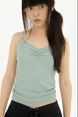 FLOWER EMBOSSED SLEEVELESS MINT