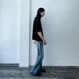 テクスチャード リブ ショートスリーブ Tシャツ