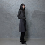 FRINGE STRIPE CARDIGAN: GREY