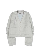 SHORT CHOKER JACKET / LIGHT GRAY