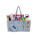 ペーパーボートポーチ (sky blue_suede)